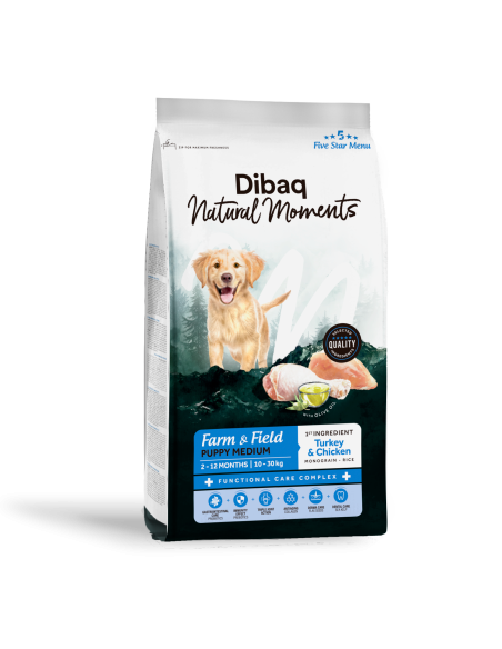 Imagem de Dibaq Natural Moments 5 Star Peru e Frango Puppy Raças Médias